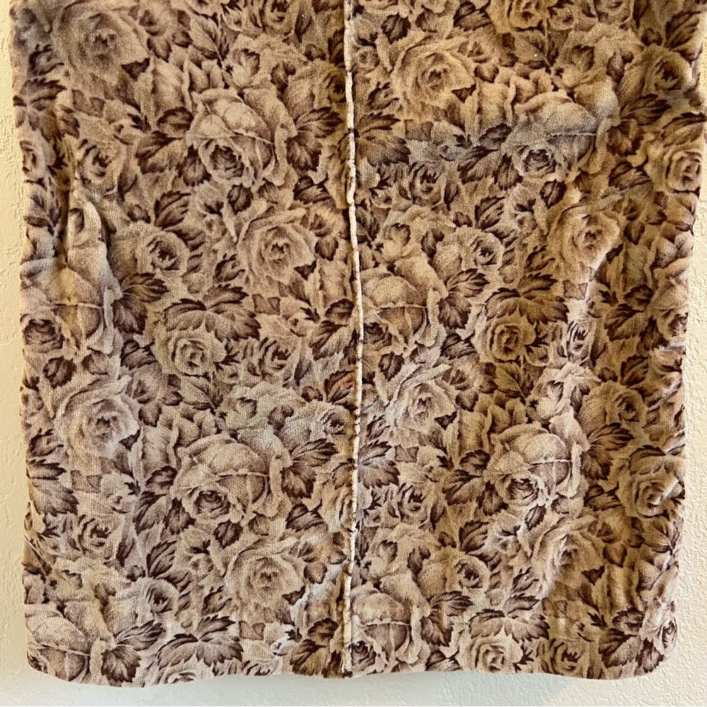 Vintage 70’s High Waisted Velvet Floral Pants - Picture 11 of 14